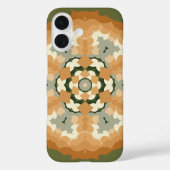 レトロマンダラオレンジグリーンアンドホワイト Case-Mate iPhoneケース (裏面)