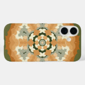 レトロマンダラオレンジグリーンアンドホワイト Case-Mate iPhoneケース (裏面 (横))