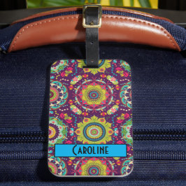 レトロマンダラパターン ラゲッジタグ