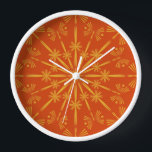 レトロマンダラパパイヤウッドフレーム時計 壁時計<br><div class="desc">20代、50代、60代、70代のインスピレーションを得て、このデザインを作った。マッシュアップはどうだ？私のオリジナルデジ楽しむタルレトロマンダラスを願う！</div>