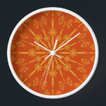 レトロマンダラパパイヤウッドフレーム時計 壁時計<br><div class="desc">20代、50代、60代、70代のインスピレーションを得て、このデザインを作った。マッシュアップはどうだ？私のオリジナルデジ楽しむタルレトロマンダラスを願う！</div>