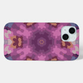 レトロマンダラパープルピンクとオレンジ Case-Mate iPhoneケース (裏面 (横))
