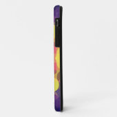 レトロマンダラフラワーイエローピンクとパープル Case-Mate iPhoneケース (裏面/左)