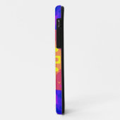 レトロマンダラフラワーイエローピンクとブルー Case-Mate iPhoneケース (裏面/左)