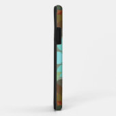 レトロマンダラフラワーイエローブルーとブラウン Case-Mate iPhoneケース (裏面/右)