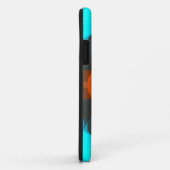 レトロマンダラフラワーオレンジアンドブルー Case-Mate iPhoneケース (裏面/右)