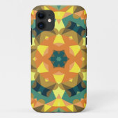 レトロマンダラフラワーオレンジイエロー&グリーン Case-Mate iPhoneケース (裏面)