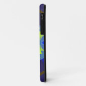 レトロマンダラフラワーグリーンとブルー Case-Mate iPhoneケース (裏面/左)