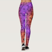 レトロマンダラフラワーパープルとレッド レギンス (裏面)