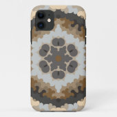 レトロマンダラフラワーブラウン&タン Case-Mate iPhoneケース (裏面)