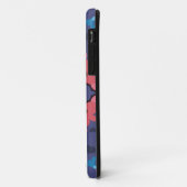 レトロマンダラフラワーブルーとピンク Case-Mate iPhoneケース (裏面/左)