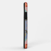 レトロマンダラフラワーブルーとレッド Case-Mate iPhoneケース (裏面/右)