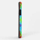 レトロマンダラフラワーレッドブルーとグリーン Case-Mate iPhoneケース (裏面/右)