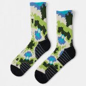 レトロマンダラブルーグリーンホワイトとブラック ソックス (左)