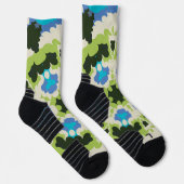 レトロマンダラブルーグリーンホワイトとブラック ソックス (右)
