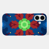 レトロマンダラブルーレッドとグリーン Case-Mate iPhoneケース (裏面 (横))
