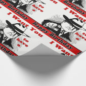 レトロマンポインティング私はハッピーバースデー ラッピングペーパー (角)