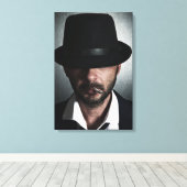 レトロマン喫煙 キャンバスプリント (インサイチュ (ウッドフロア))