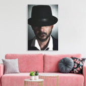 レトロマン喫煙 キャンバスプリント (インサイチュ (リビング))