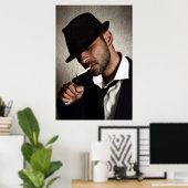 レトロマン喫煙 ポスター (ホームオフィス)