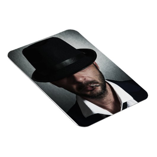 レトロマン喫煙 マグネット (右側)