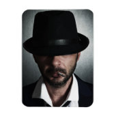 レトロマン喫煙 マグネット (縦)