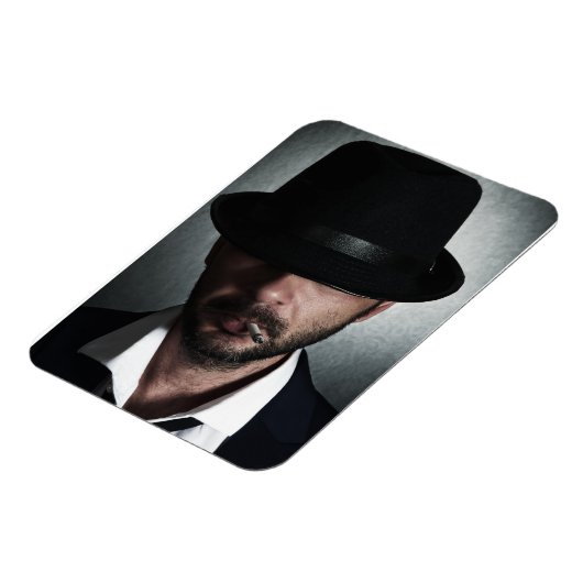 レトロマン喫煙 マグネット (左側)