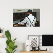 レトロマン遊ズのピアノと喫煙 ポスター (ホームオフィス)