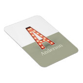 レトロマーキー文字パーソナライズされたA マグネット (右側)