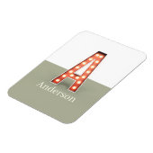 レトロマーキー文字パーソナライズされたA マグネット (左側)