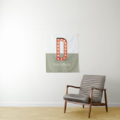 レトロマーキー文字D パーソナライズされた タペストリー (インサイチュ)