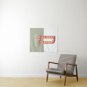 レトロマーキー文字D パーソナライズされた タペストリー (インサイチュ(横))