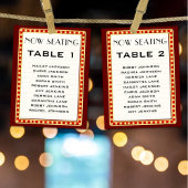 レトロマーキー署名結婚式レセプションシーティングチャート テーブルナンバー