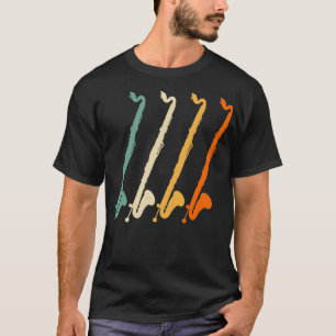 レトロマーチングバンドバスクラリネットフード付きスウェットシャツ Tシャツ