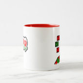 レトロマートルビーチガイクリスマス ツートーンマグカップ (中央)