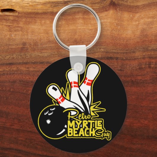 レトロマートルビーチガイボーリング キーホルダー (正面)