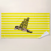 レトロマートルビーチガイ ビーチタオル (正面)