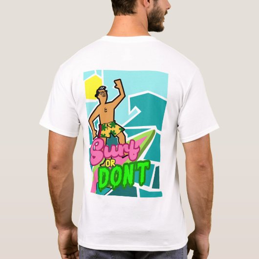 レトロマートルビーチガイSurfまたはDo Tシャツ (裏面)