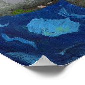 レトロマーメイドグロットフォークアート ポスター (角)