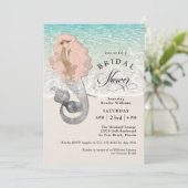 レトロマーメイドビーチテーマブライダルシャワー 招待状 (スタンド正面)