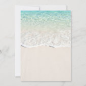 レトロマーメイドビーチテーマブライダルシャワー 招待状 (裏面)