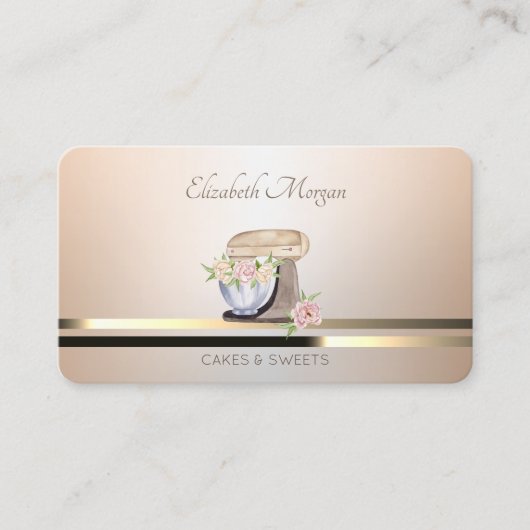 レトロミキサーフラワーズベーカリー発光 名刺 (正面)