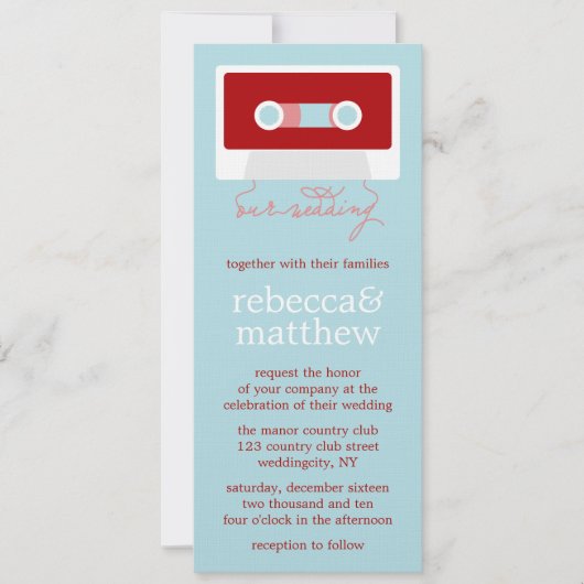 レトロミキステープ結婚ス 招待状 (正面)