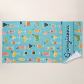 レトロミクソロジカクテル ビーチタオル (正面)