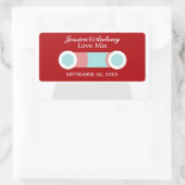 レトロミクテープ結婚式の引き出物 長方形シール (バッグ)