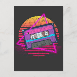 レトロミクテープVAPORWAVE音楽サンセットテープ ポストカード
