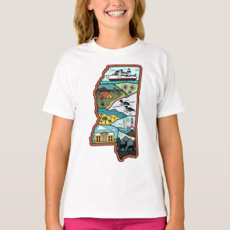 レトロミシシッピBiloxi Laurel MS州土産 Tシャツ