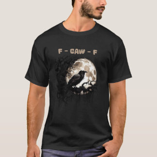 レトロミスティックブラッククロウF-Caw-F天月Bir Tシャツ