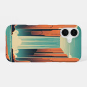 レトロミスティック・ウォーターフォール iPhone 16ケース (裏面横)