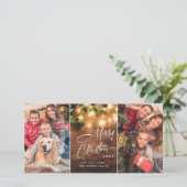 レトロミストレ素朴ートメリークリスマスグリーティング シーズンカード (スタンド正面)